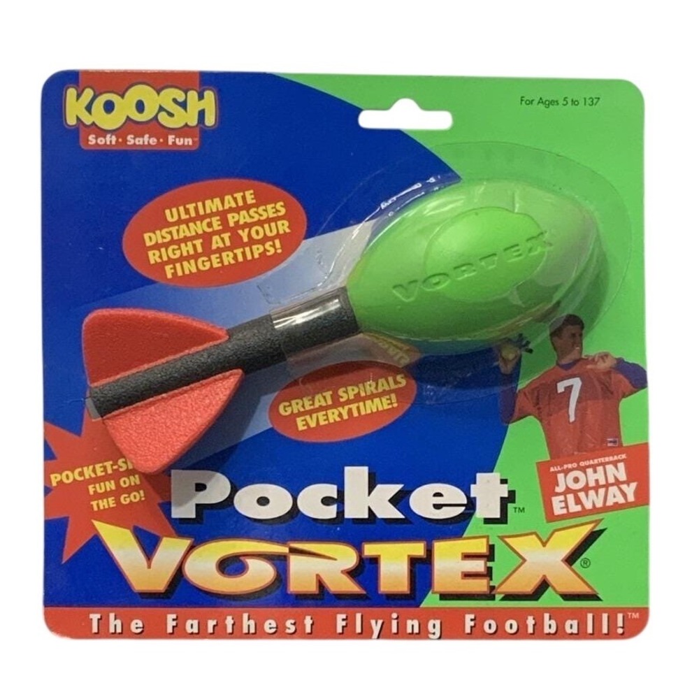 Vintage Koosh Pocket Vortex 18021-02 Foam Plastic Green 5 Inch